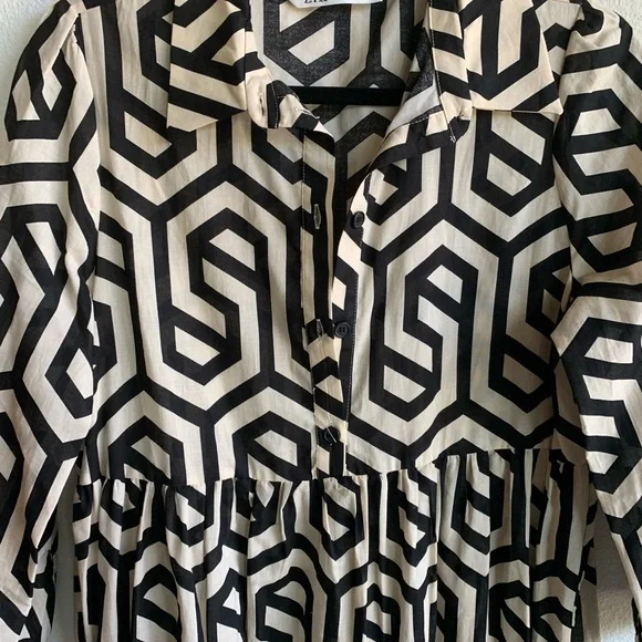 Zara tiered cotton dress M - Picture 2 of 5